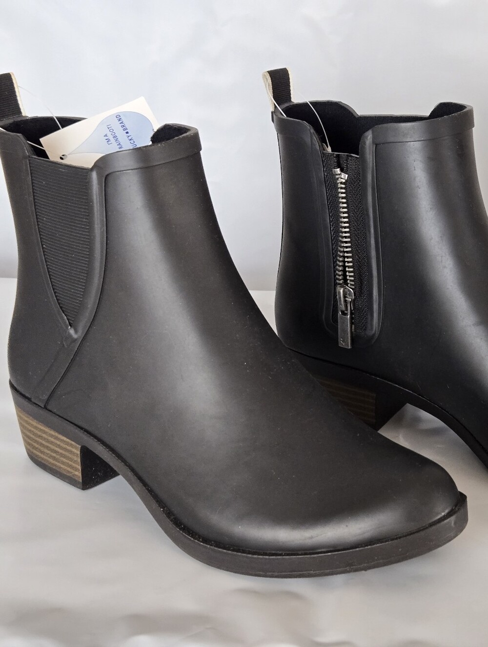 Lucky Brand LP-Bunita Black Rainboots Size 7M New In Box #2B1869